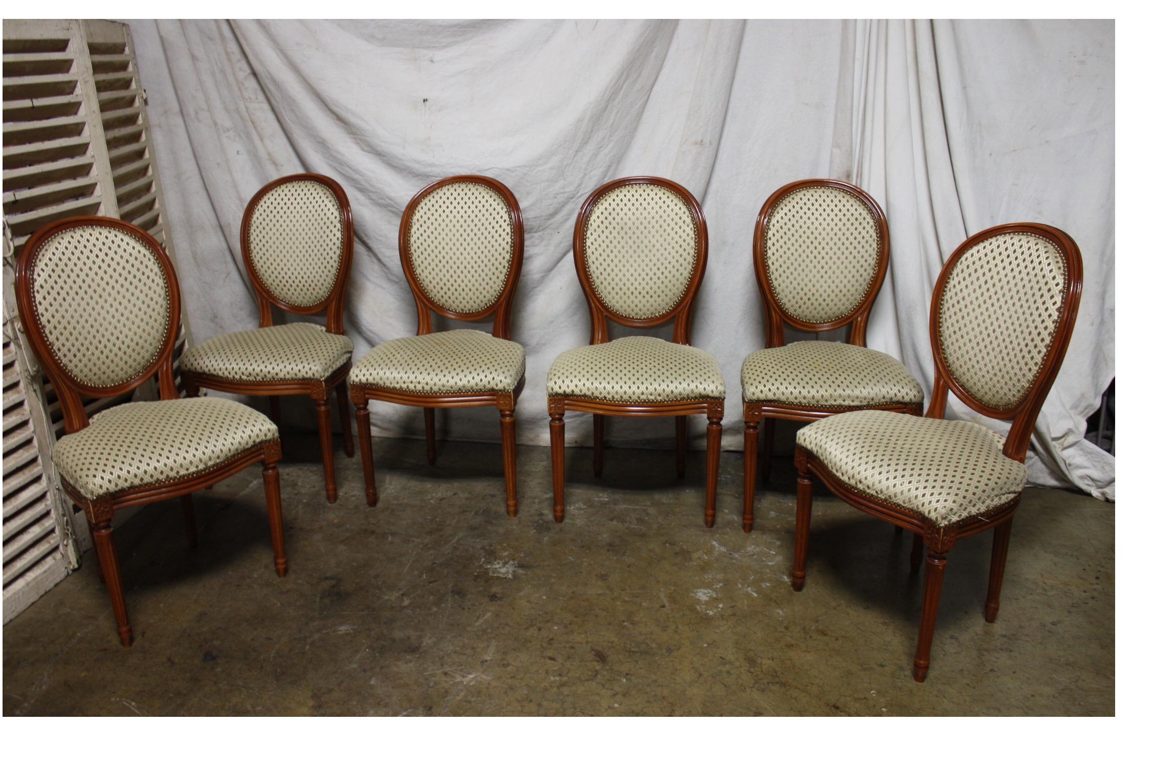 Chaises de salle à manger françaises Louis XVI Bon état - En vente à Stockbridge, GA