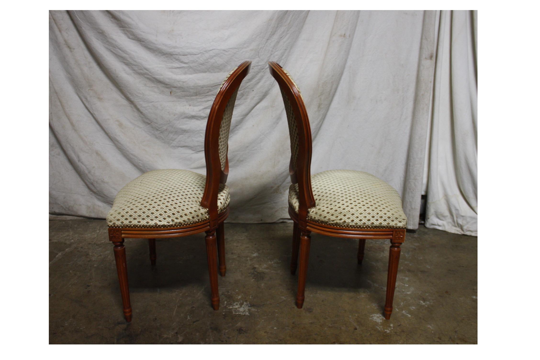 French Louis XVI Dining Room Chairs For Sale 1