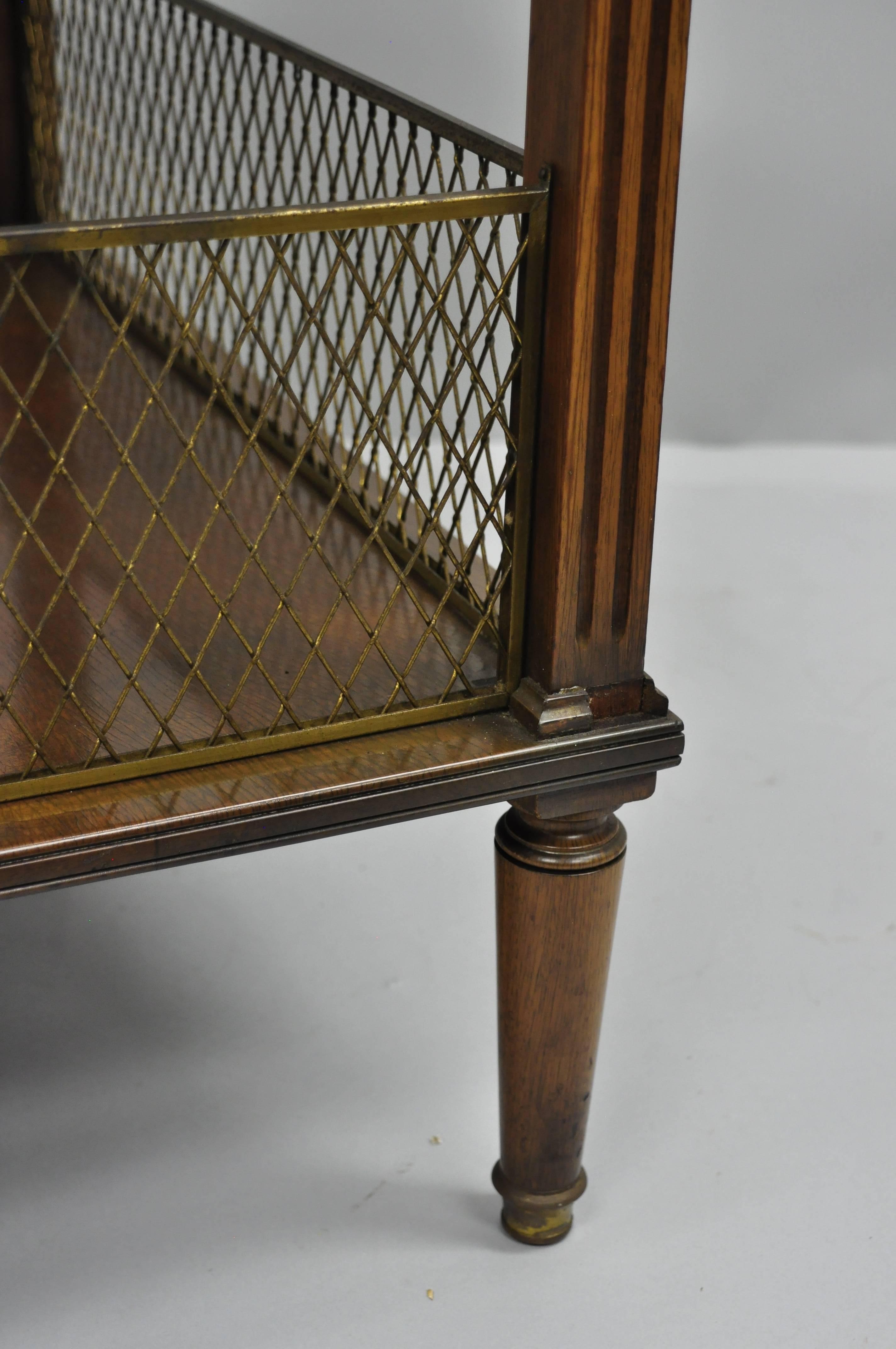French Louis XVI Directoire Maison Jansen Style Oversize Walnut End Tables, Pair 10