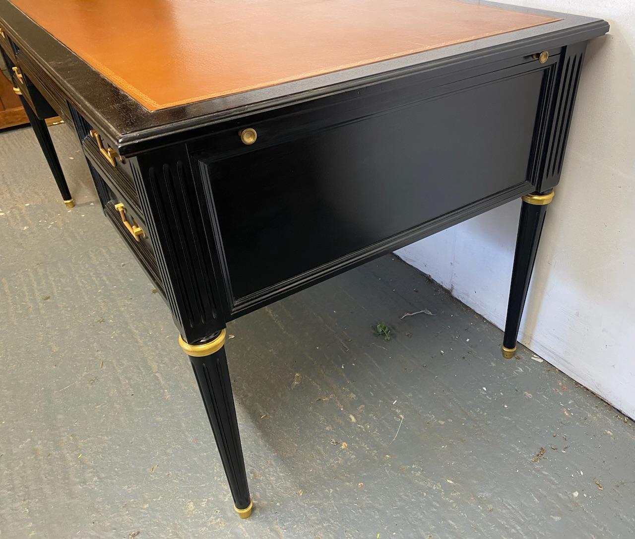 French Louis XVI Ebonised Desk 5