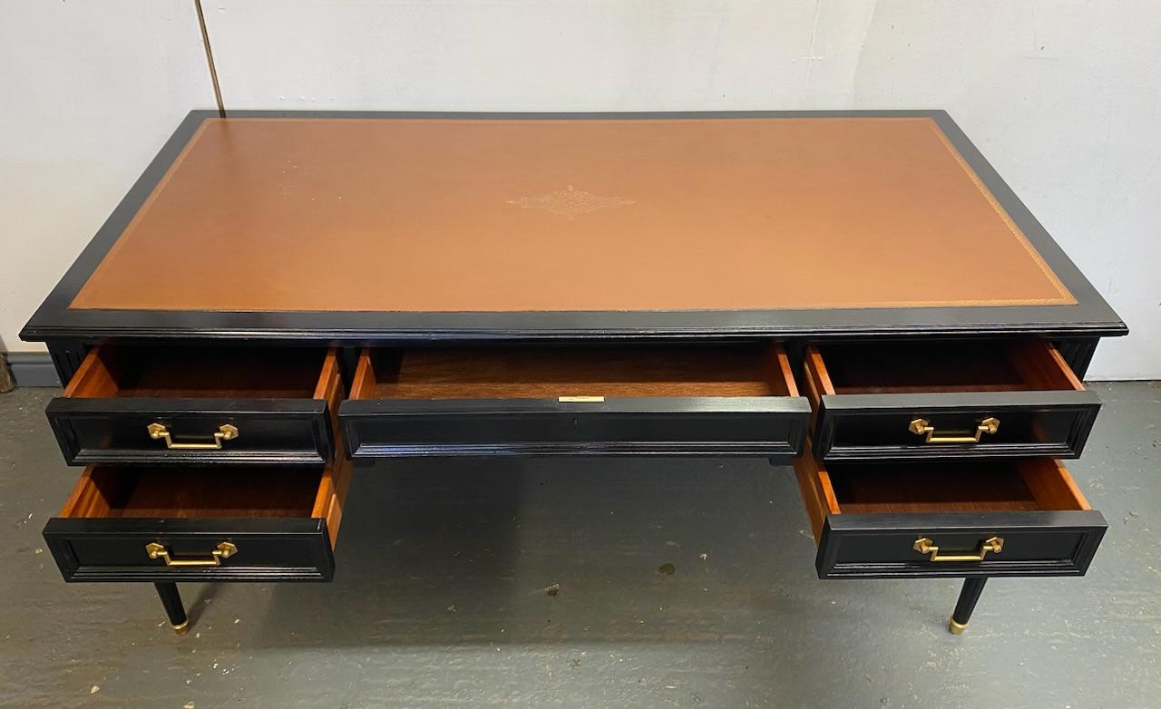 Wood French Louis XVI Ebonised Desk