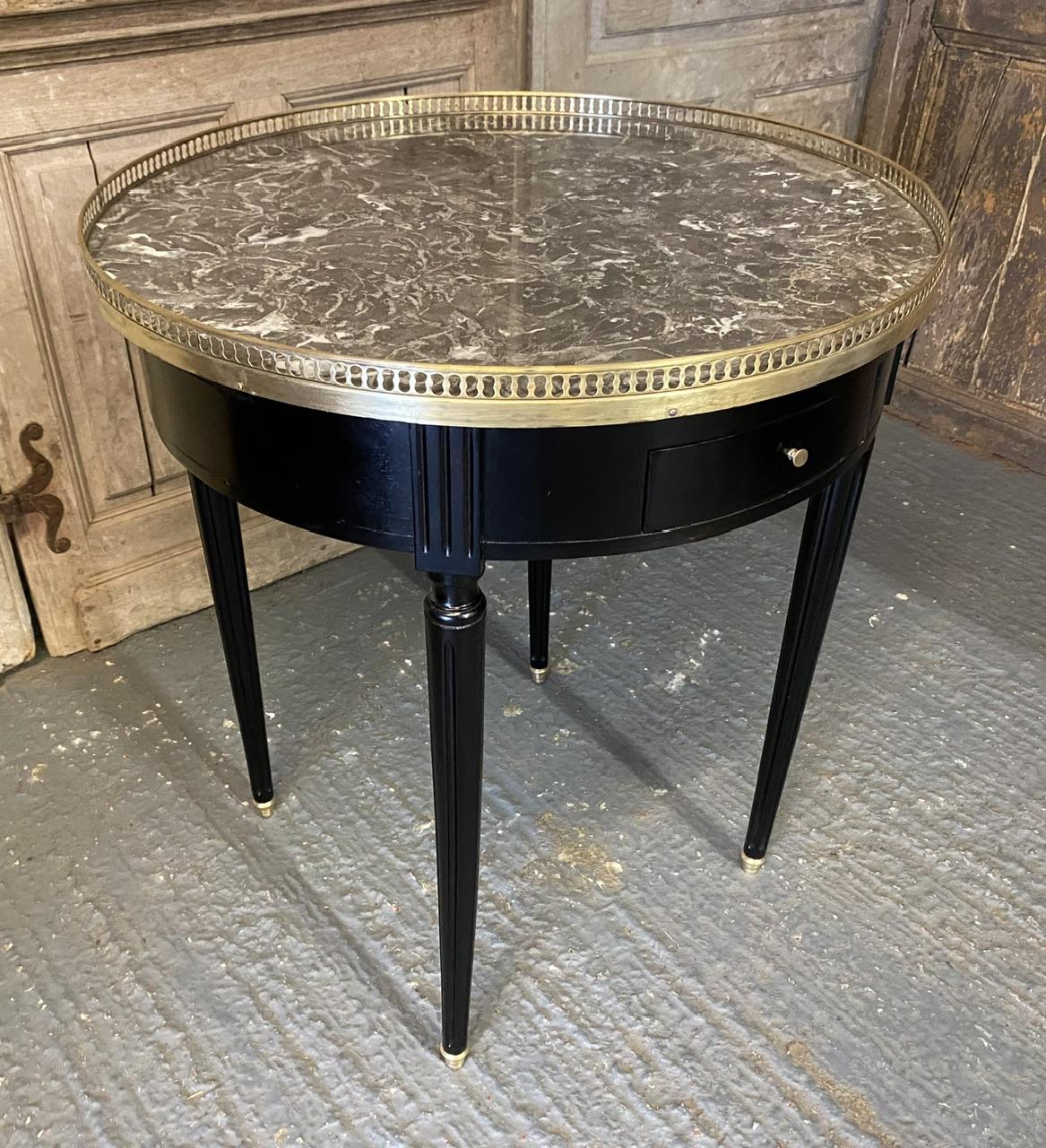 French Louis XVI Ebonised Lamp Table  For Sale 4