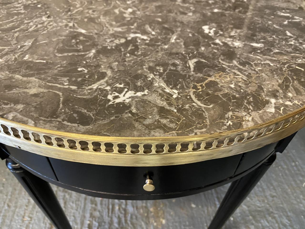 French Louis XVI Ebonised Lamp Table  For Sale 6