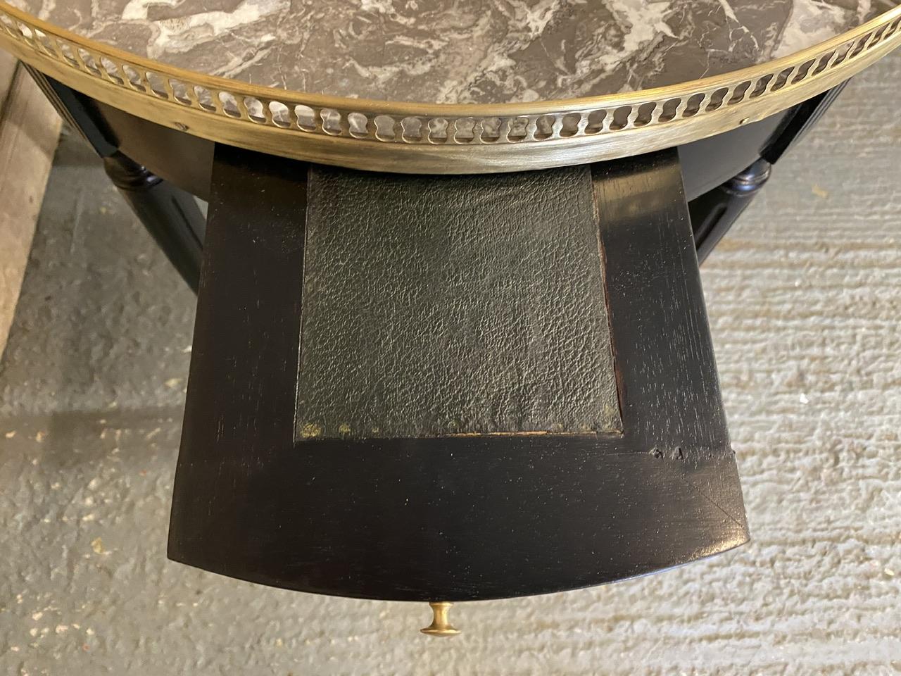 French Louis XVI Ebonised Lamp Table  For Sale 3