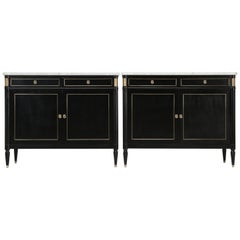 Ebonized Matched Pair of Vintage Buffets Completely Restored