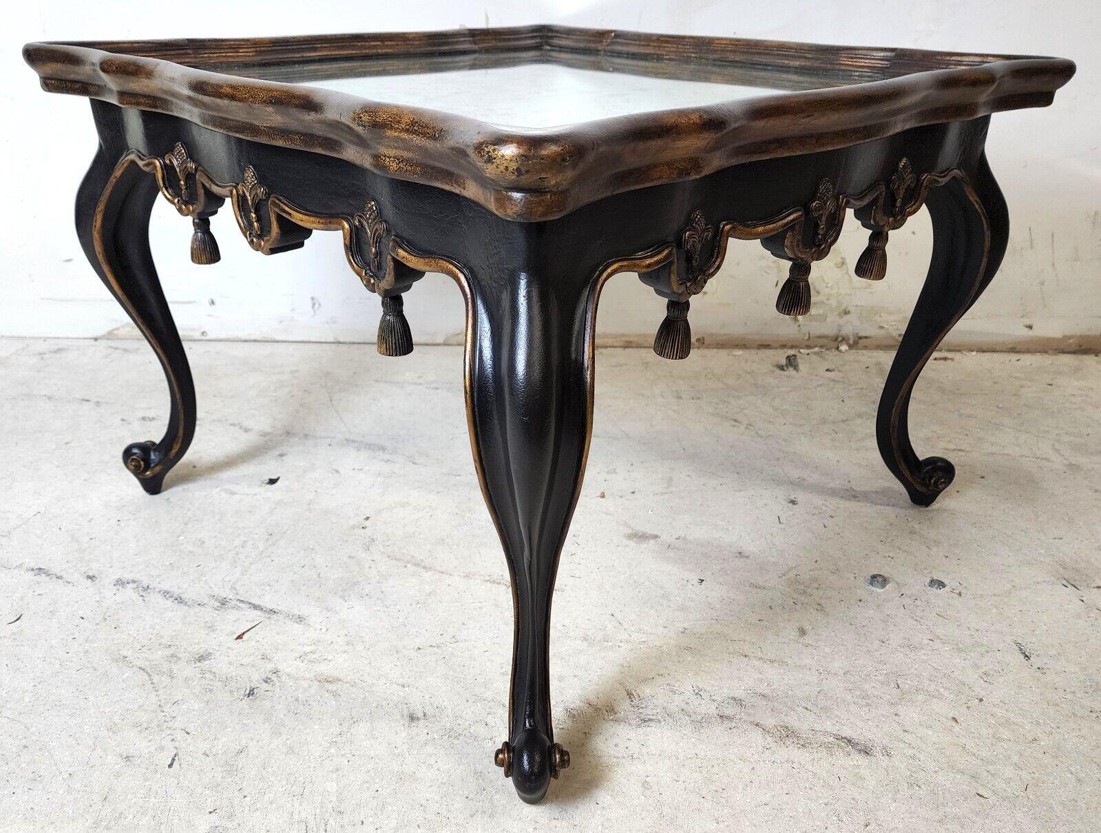 Late 20th Century French Louis XVI Églomisé Mirror Top Coffee Table by John Richard For Sale