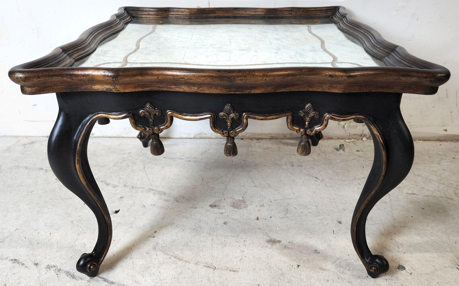 French Louis XVI Églomisé Mirror Top Coffee Table by John Richard For Sale 2