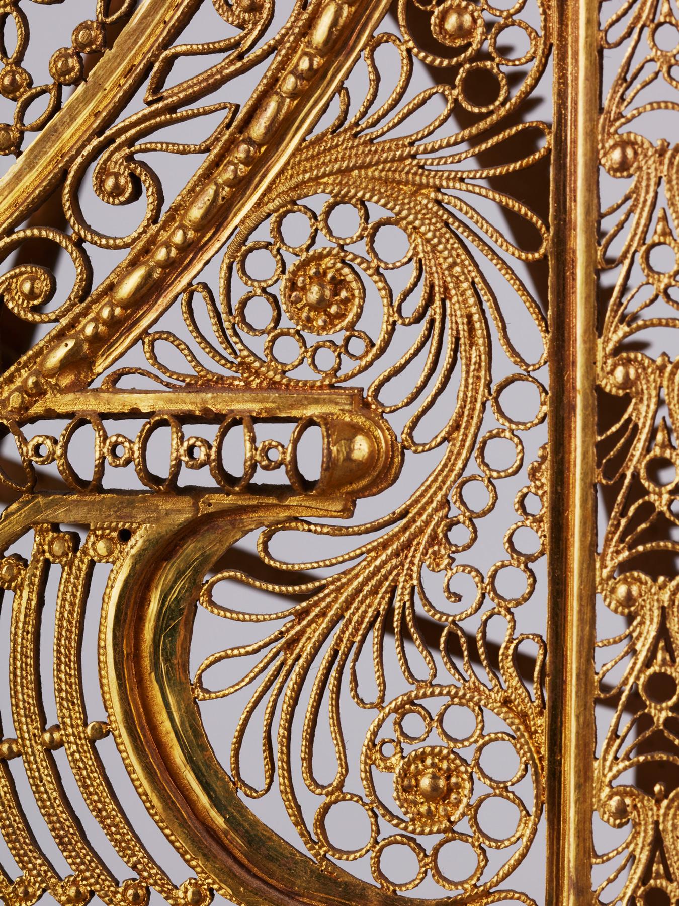 Bronze French Louis XVI filigree skeleton clock set For Sale