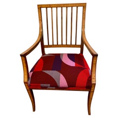French Louis XVI Fruitwood Arm Chair with New Herman Miller Fabric