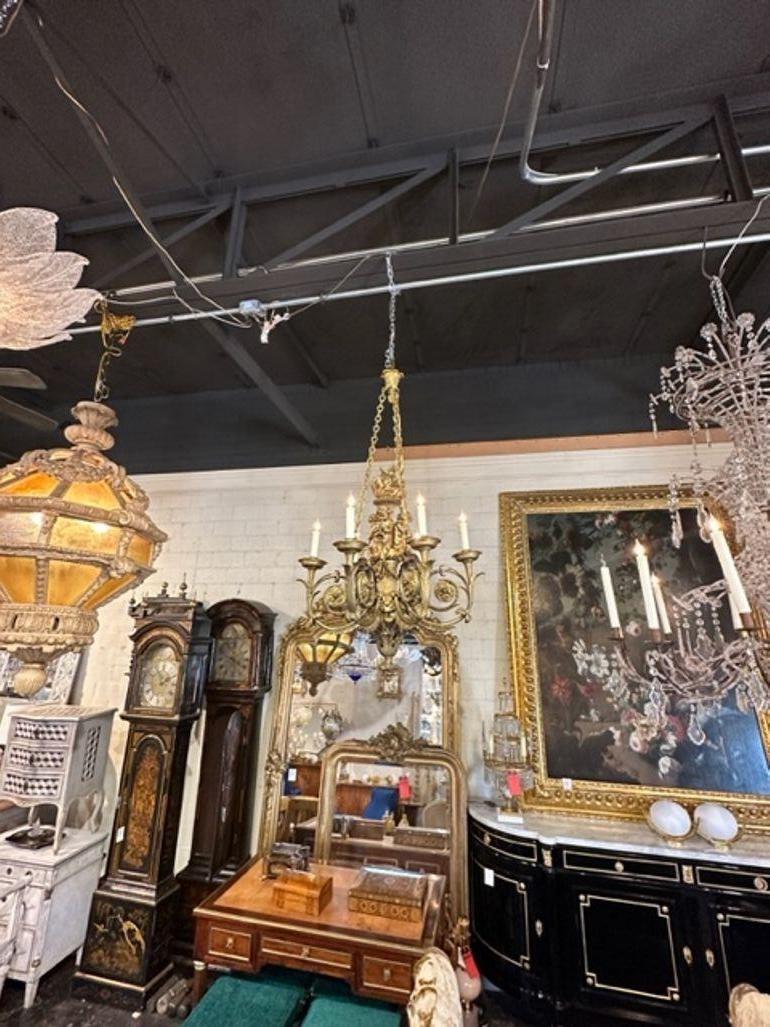 French Louis XVI Gilt Bronze Chandelier In Good Condition For Sale In Dallas, TX