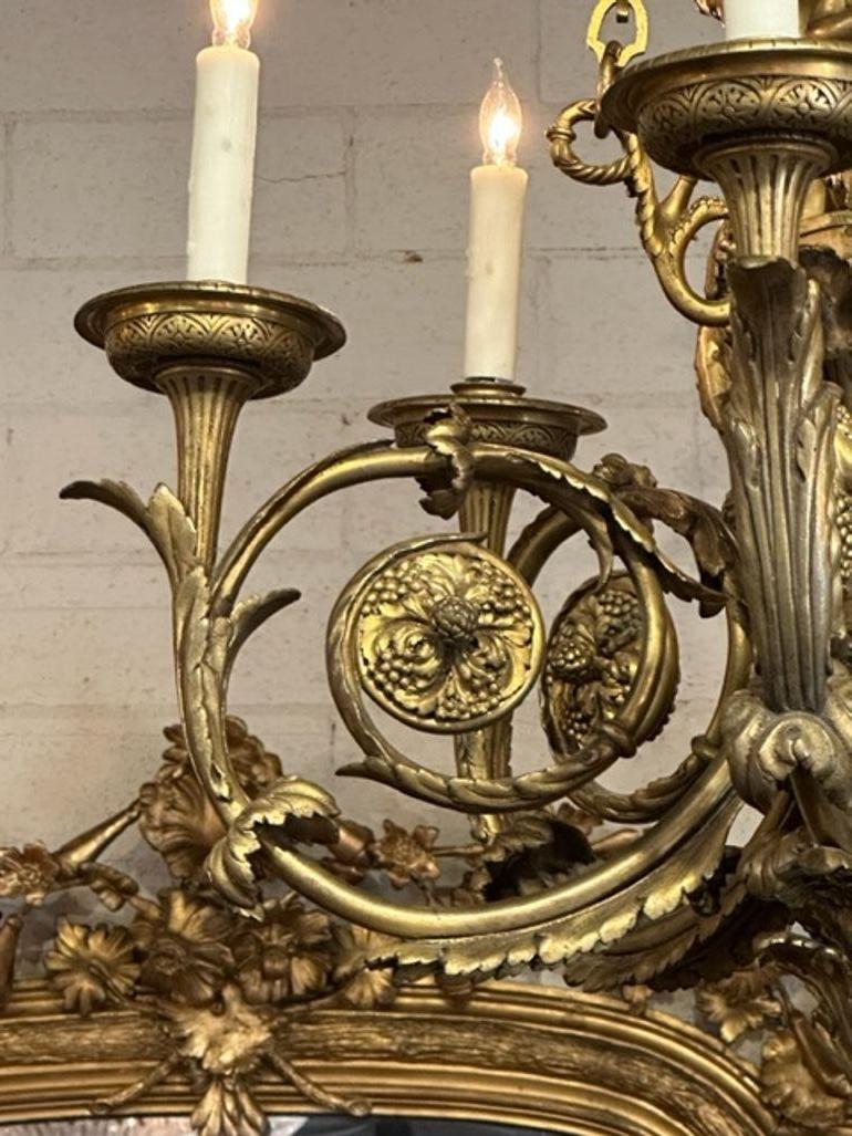 French Louis XVI Gilt Bronze Chandelier For Sale 2