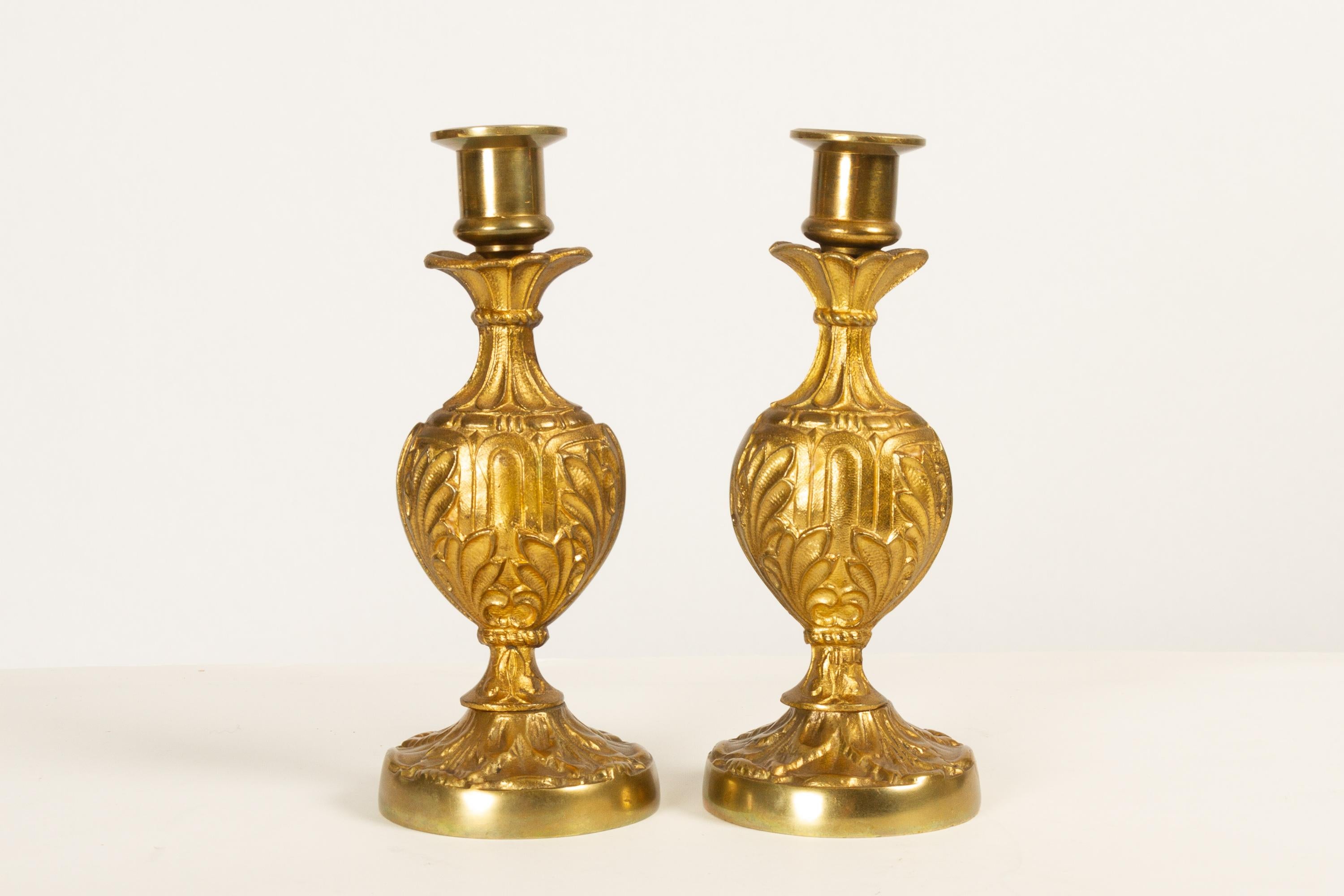 French Louis XVI Gilt Clock Set by Japy Fréres, 1880s 7