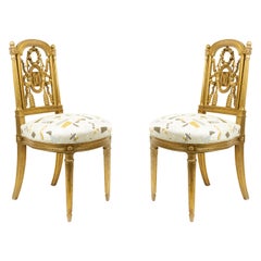 Antique French Louis XVI Gilt Side Chairs