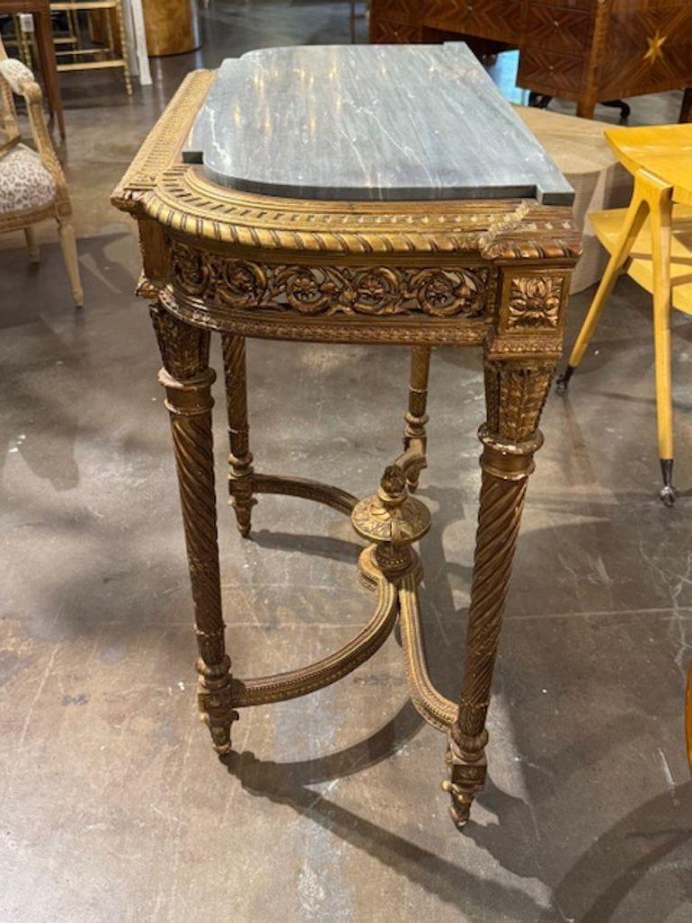 Console francese Luigi XVI in legno dorato In condizioni buone in vendita a Dallas, TX