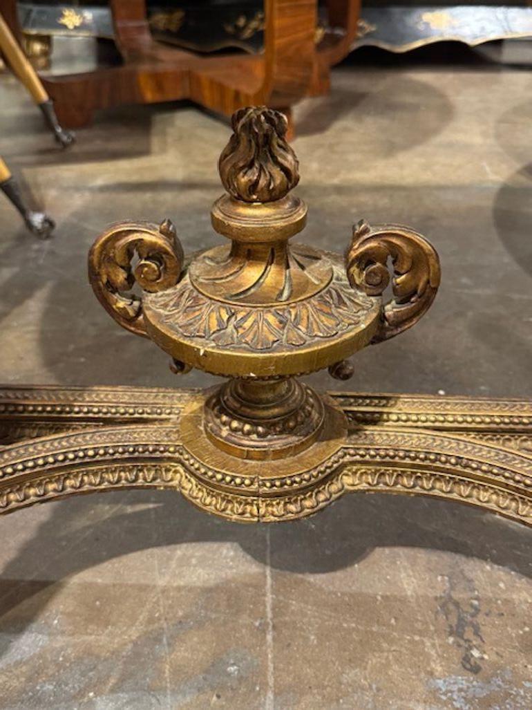 Marmo Console francese Luigi XVI in legno dorato in vendita