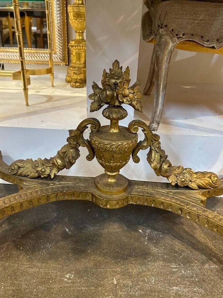 French Louis XVI Giltwood Console For Sale 1