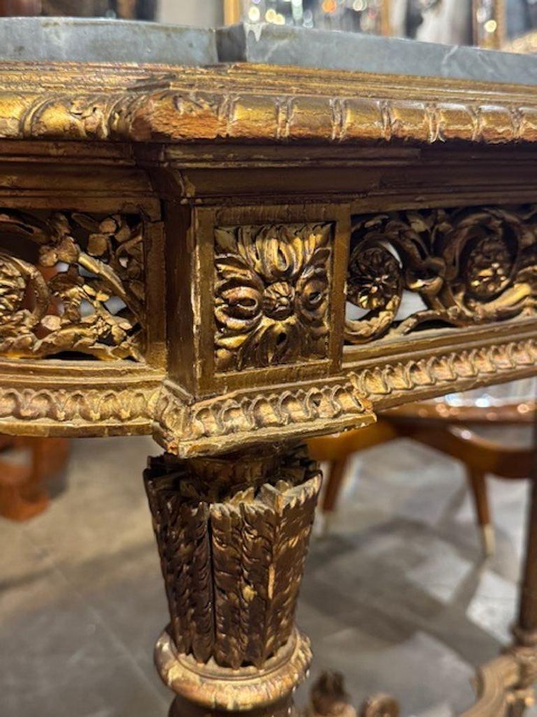 Console francese Luigi XVI in legno dorato in vendita 1