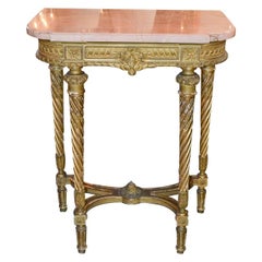 French Louis XVI Giltwood Console Table
