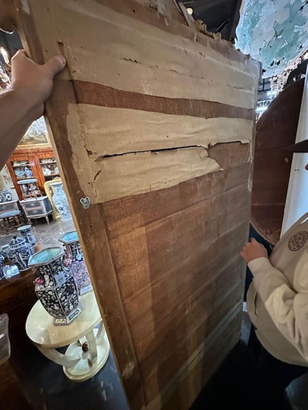Specchio francese Luigi XVI in legno dorato in vendita 5
