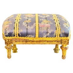 French Louis XVI Giltwood Ottoman