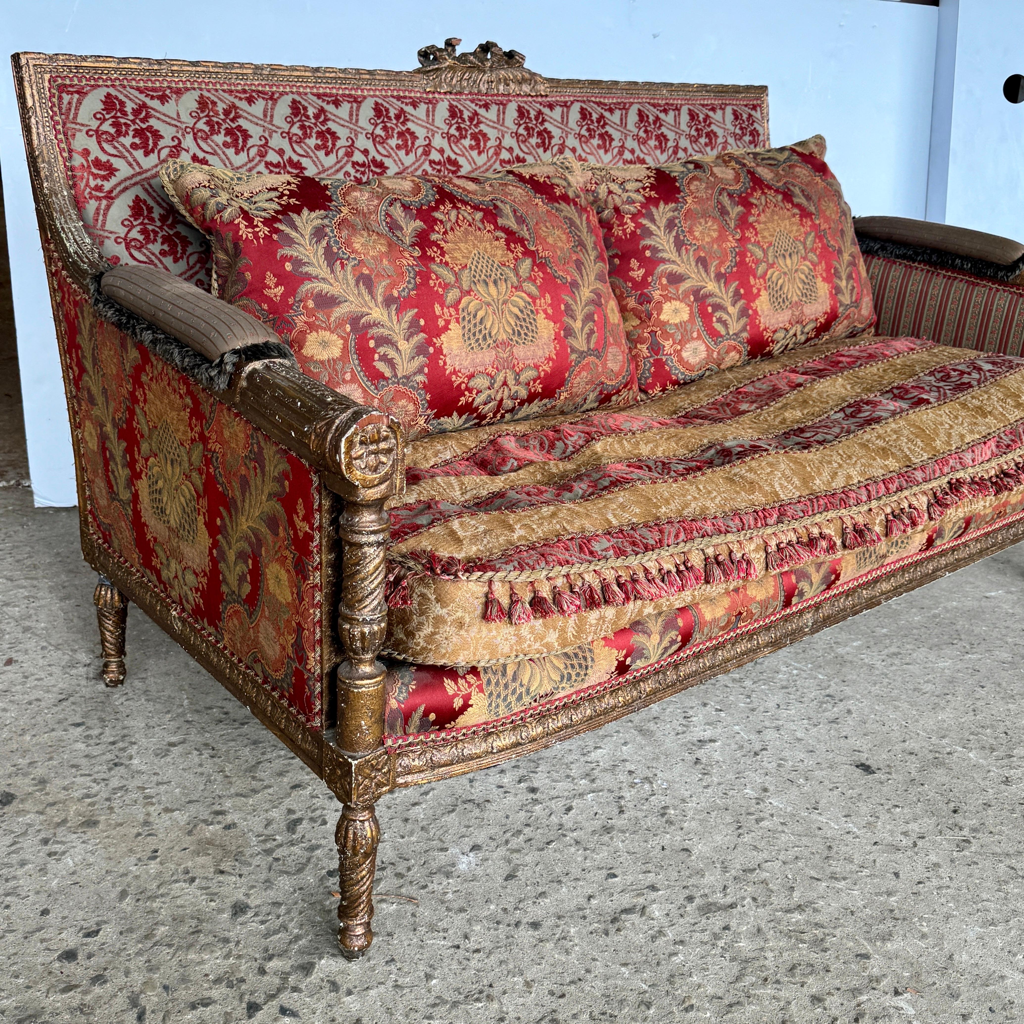 French Louis XVI Giltwood Sofa by EJ Victor 1