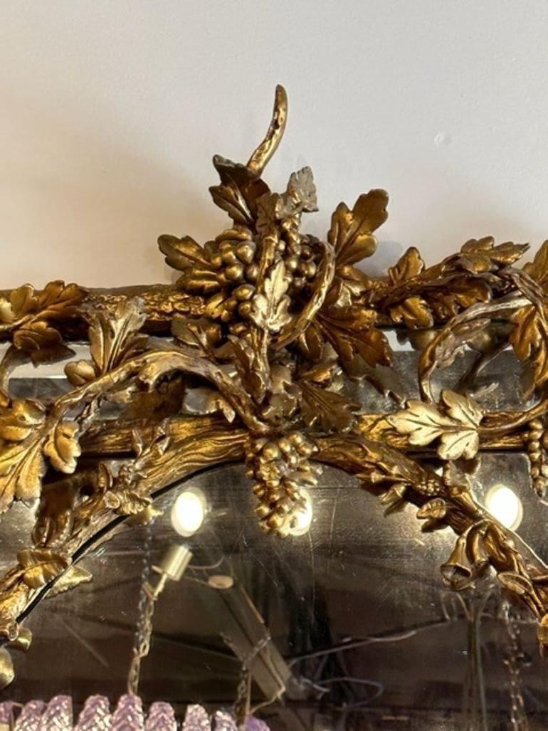 French Louis XVI Giltwood Tree Mirror For Sale 1
