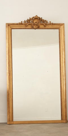French Louis XVI Gold Gilt Mantle Mirror