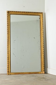 French Louis XVI Style 19th Century Gold Gilt Mantel Mirror