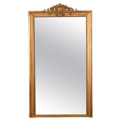 French Louis XVI Gold Gilt Mantle Mirror