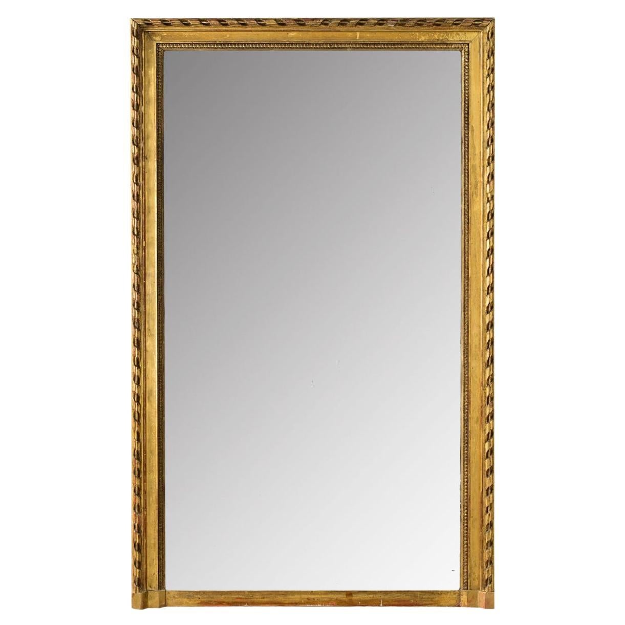 French Louis XVI Gold Gilt Mantel Mirror