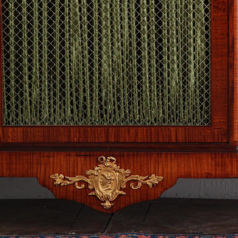 French Louis XVI Inlaid Mahogany Breakfront Bookcase, circa 1900 5
