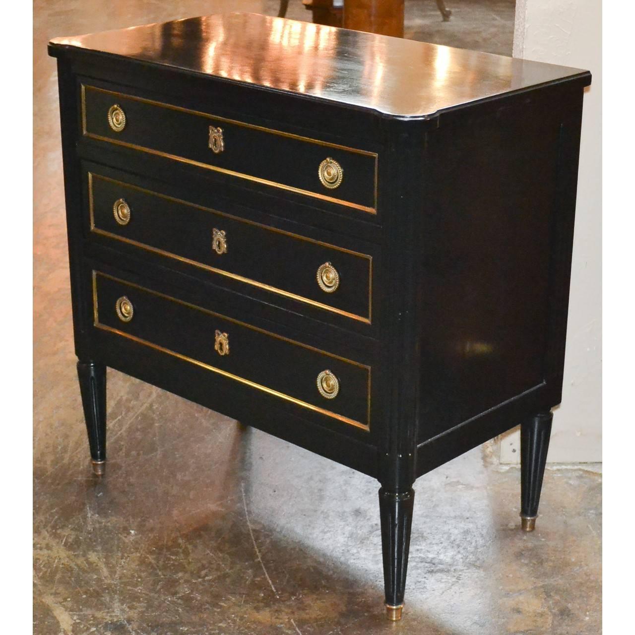 Bronze French Louis XVI Style Lacquered Chest