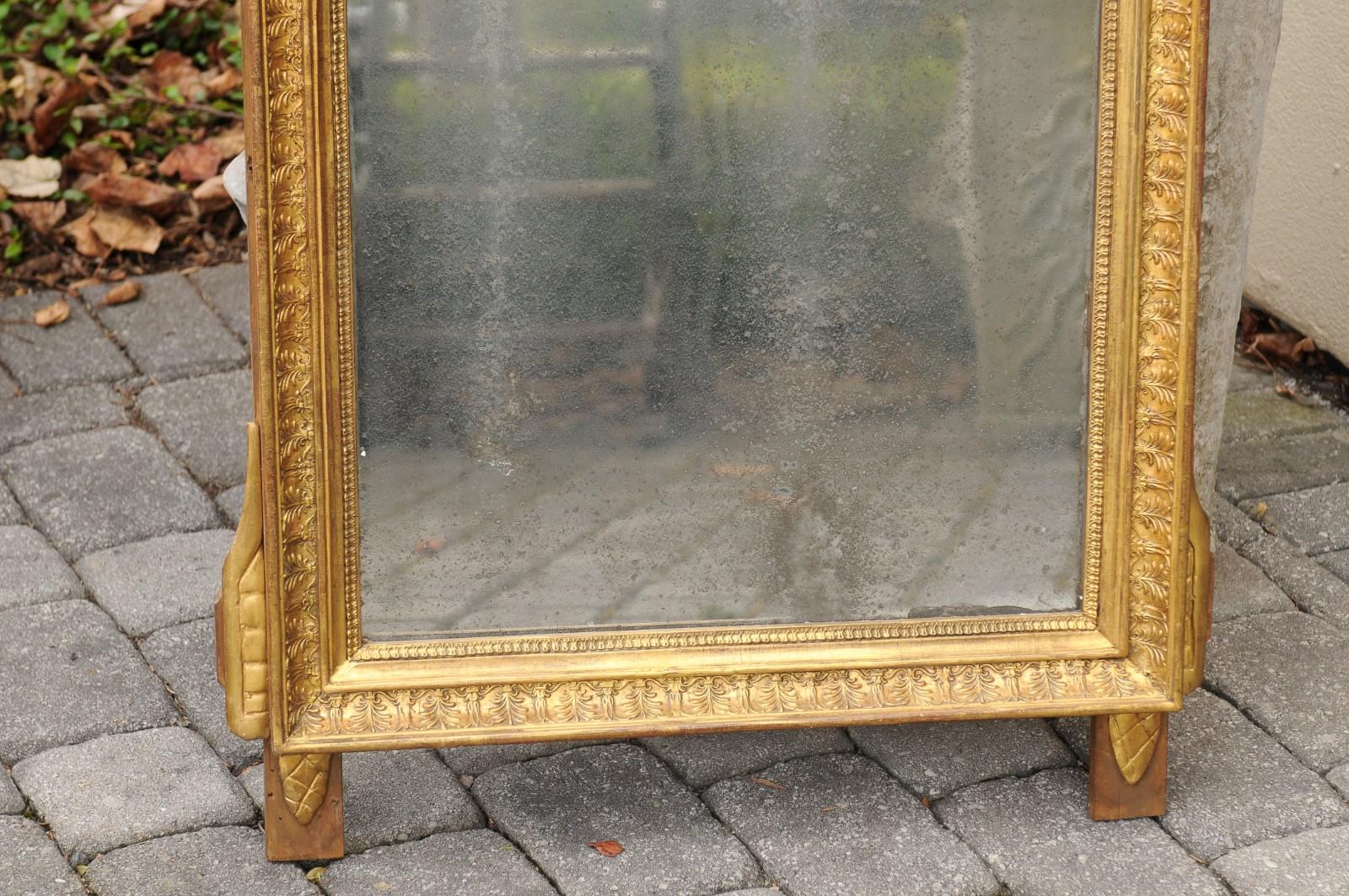 French Louis XVI Late 18th Century Giltwood Mirror with Liberal Arts Motifs In Good Condition For Sale In Atlanta, GA