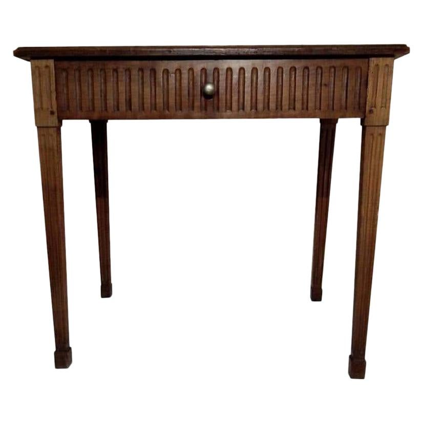 French Louis XVI Light Walnut Table, Mid-18th Century For Sale