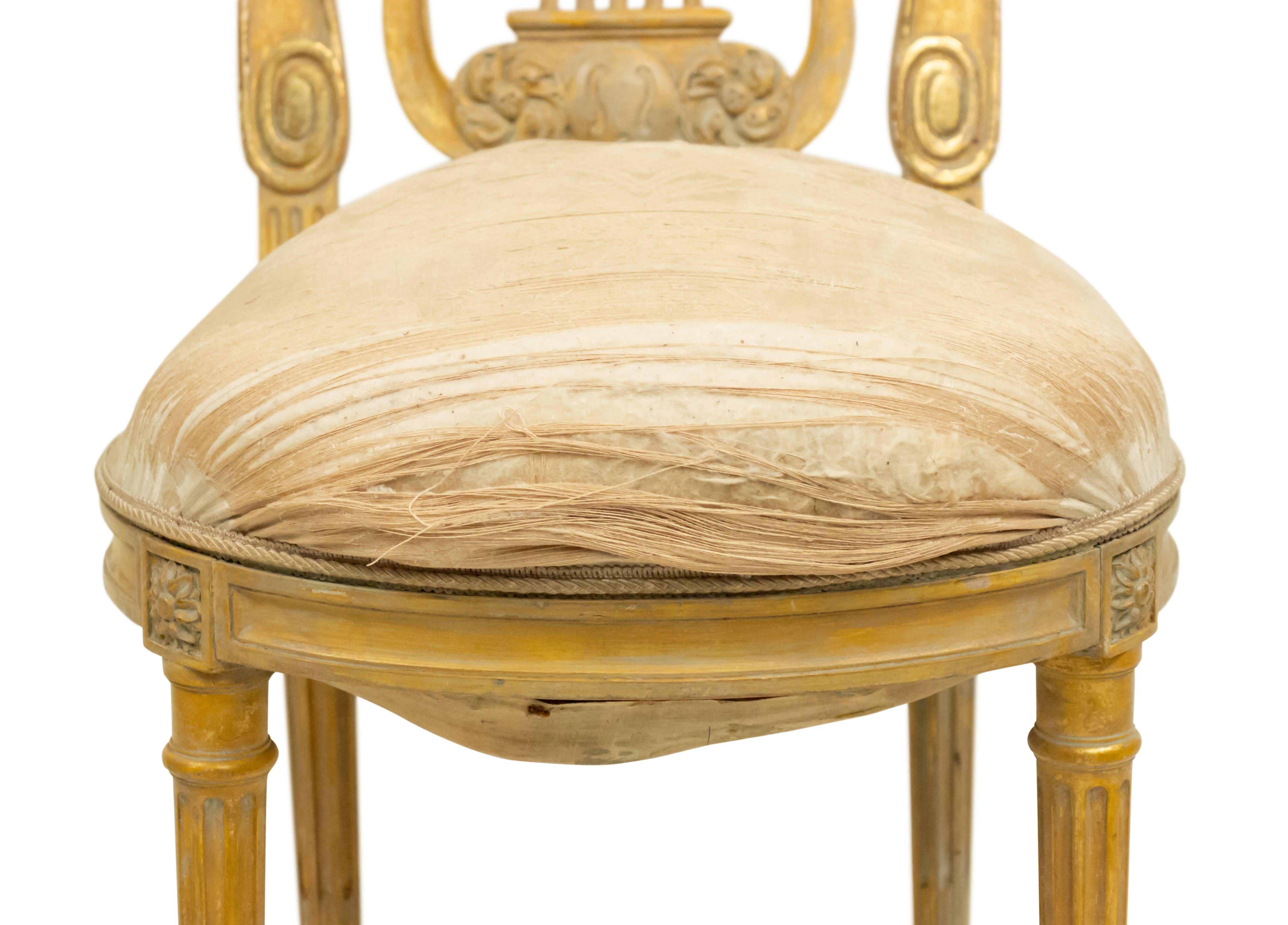 XIXe siècle Chaises d'appoint françaises Louis XVI Lyre en vente