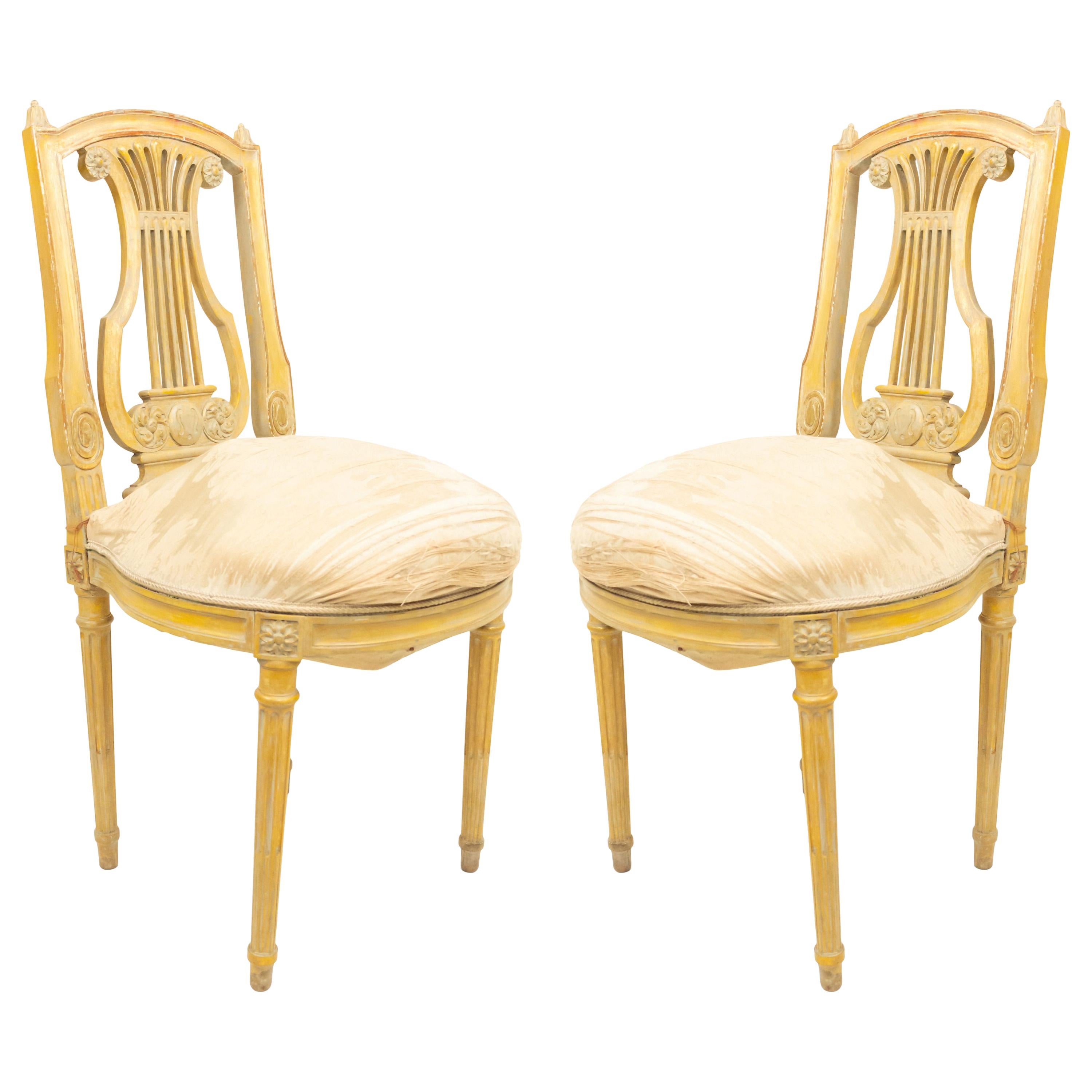 French Louis XVI Lyre Side Chairs