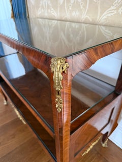 French Louis XVI Mahogany and Bronze Ormolu Server Buffet Dry Bar Buffet Table