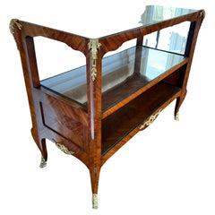 French Louis XVI Mahogany and Bronze Ormolu Server Buffet Dry Bar Buffet Table