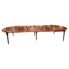 French Louis XVI Mahogany Extention Dining Table