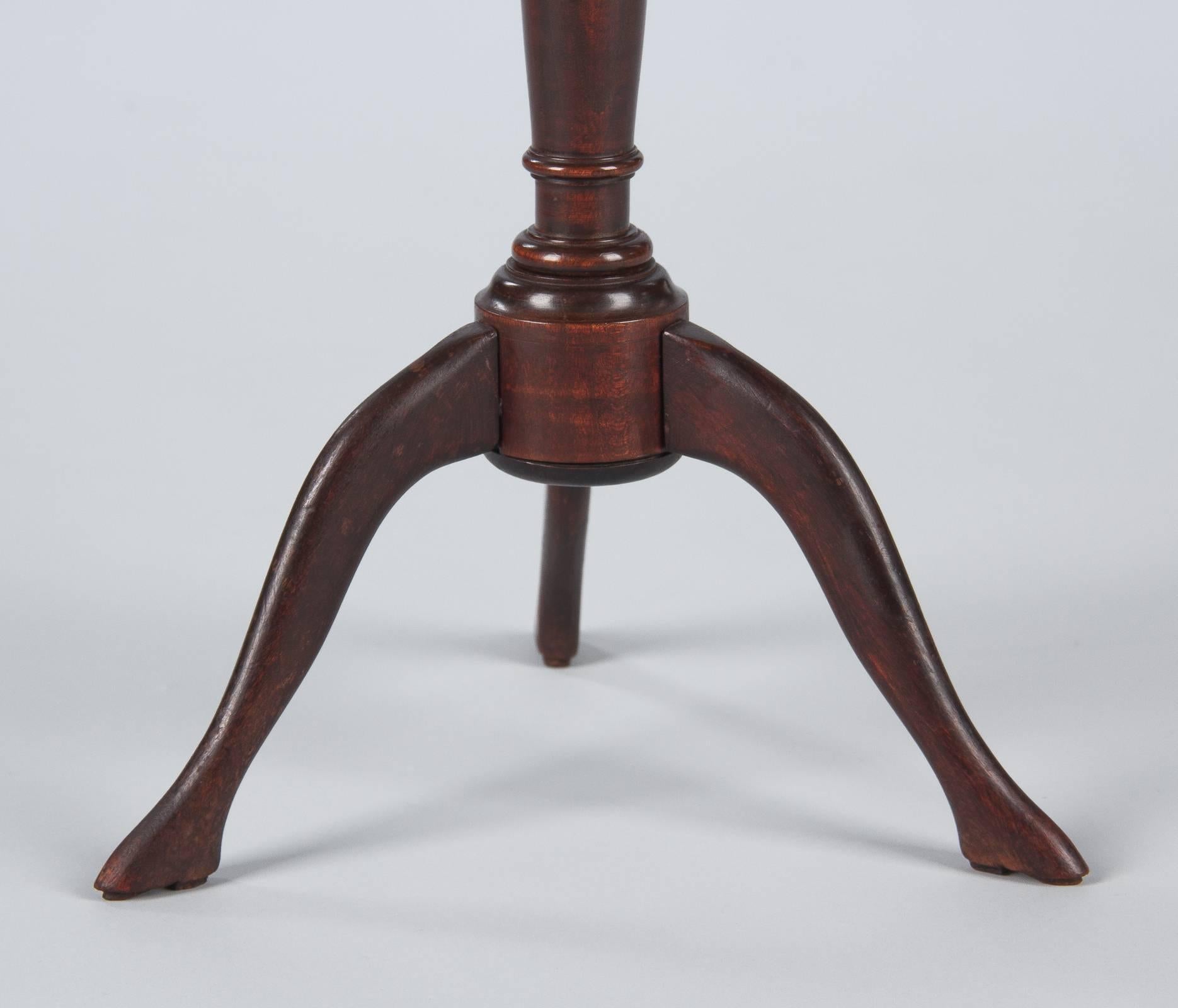 French Louis XVI Mahogany Gueridon Table with Marble Top, 1940s 9