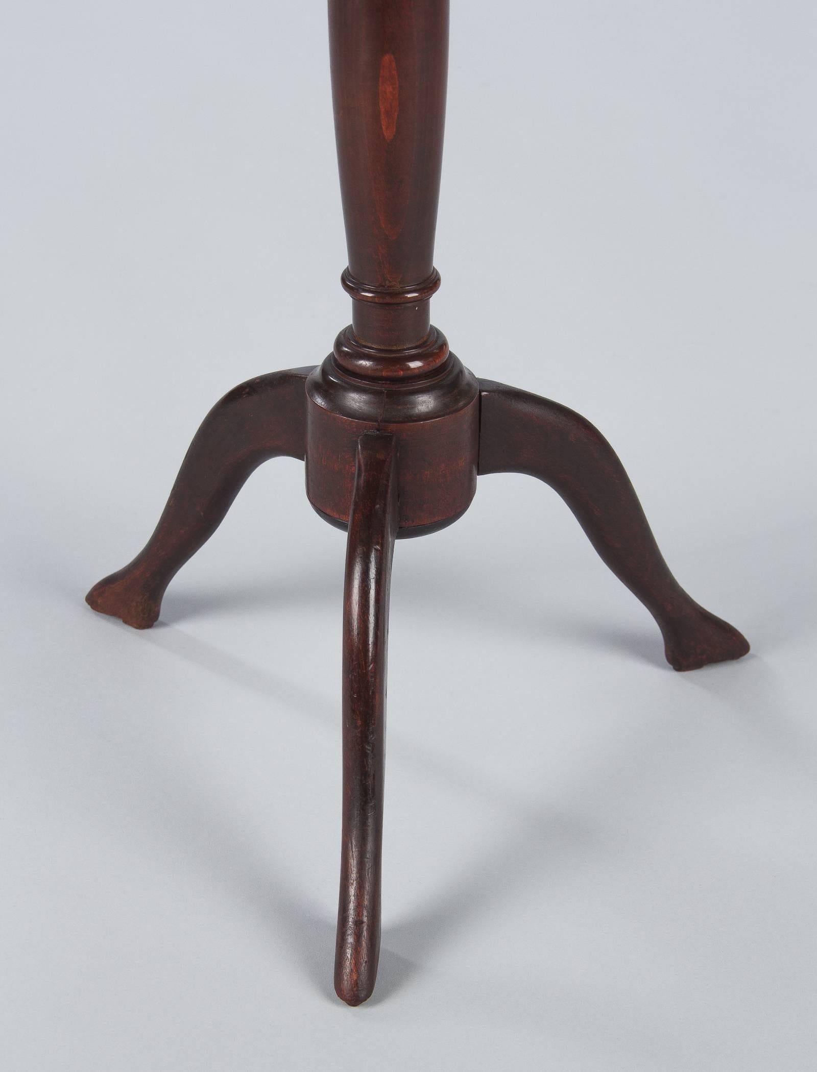French Louis XVI Mahogany Gueridon Table with Marble Top, 1940s 2