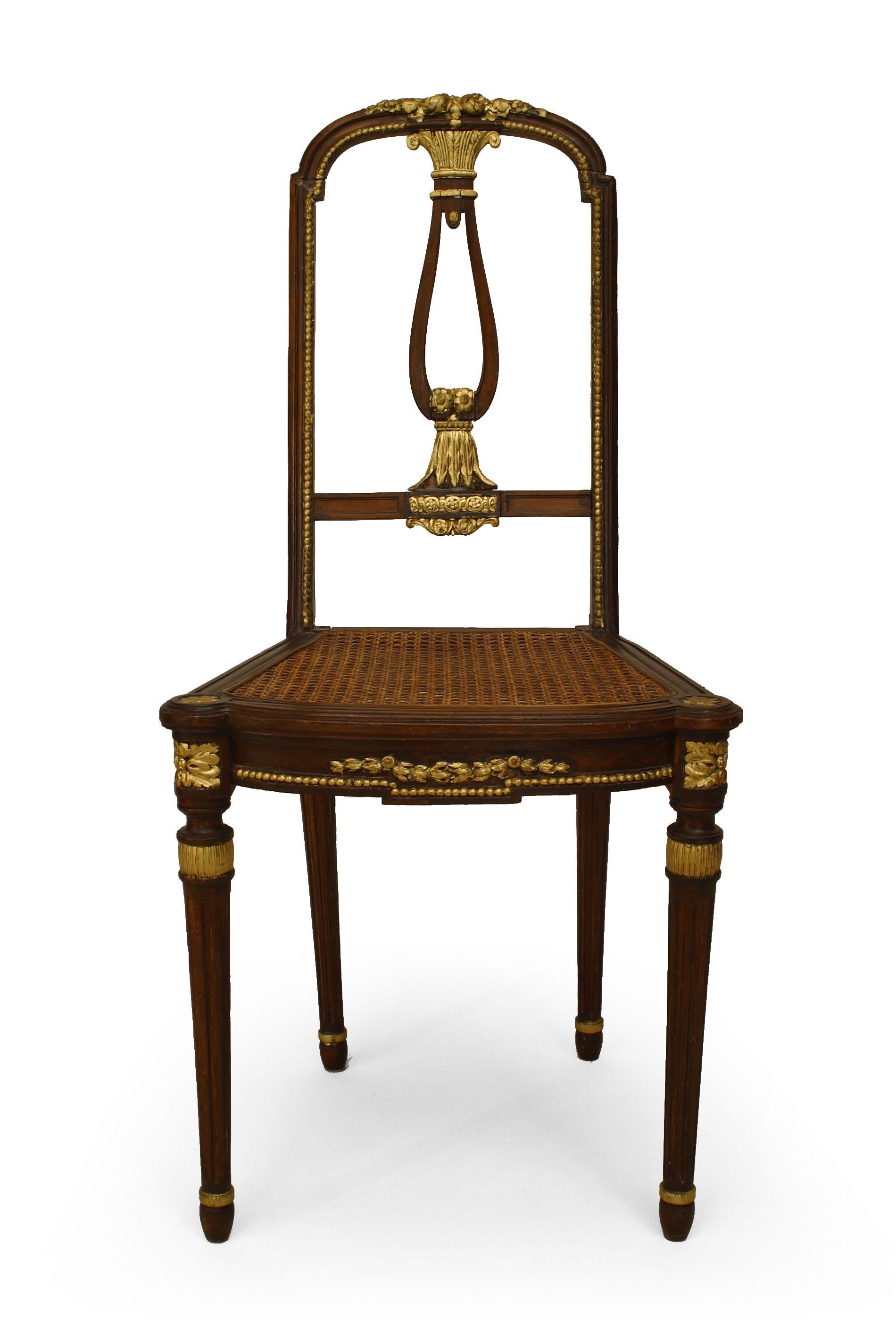 European French Louis XVI Mahogany Side Chairs For Sale