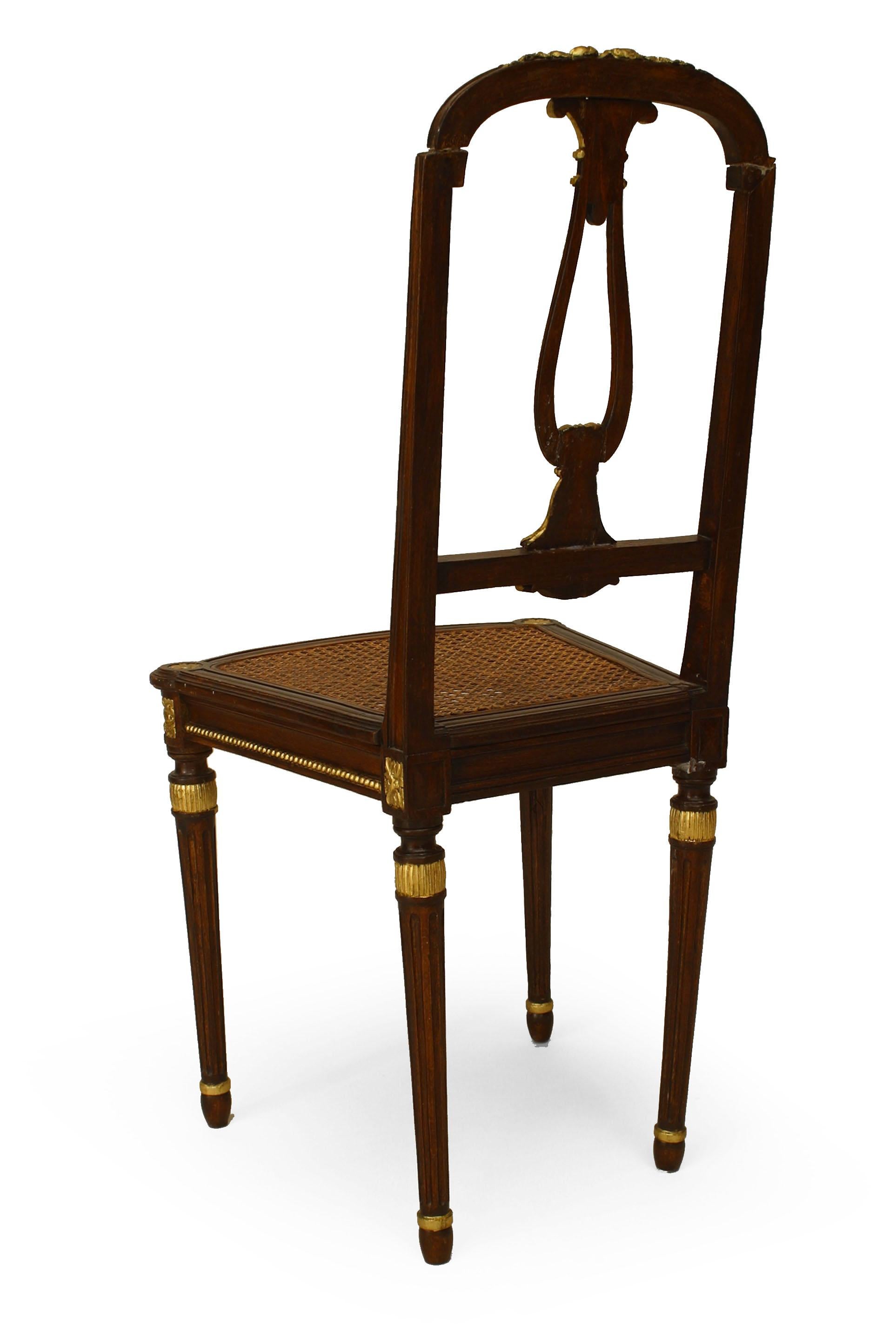 French Louis XVI Mahogany Side Chairs In Good Condition For Sale In New York, NY