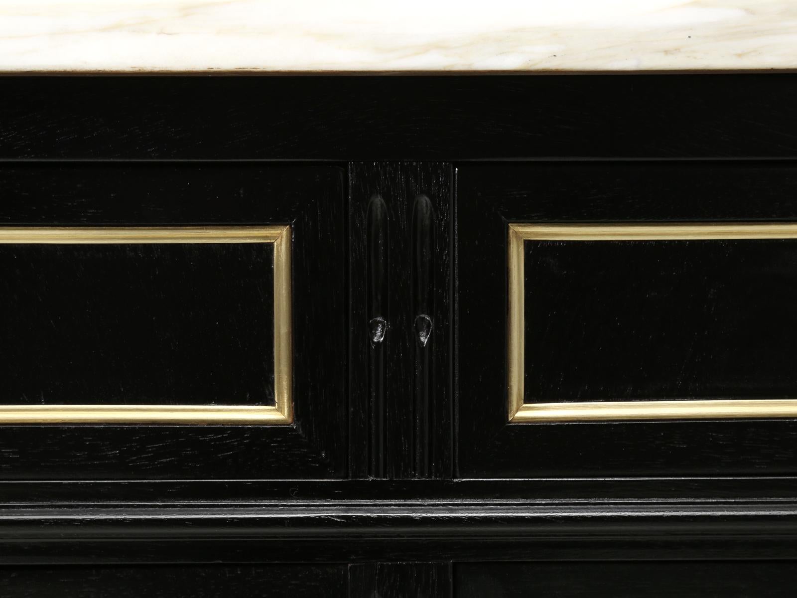 French Louis XVI Maison Jansen Inspired Buffet, Restored in an Ebonized Finish 7