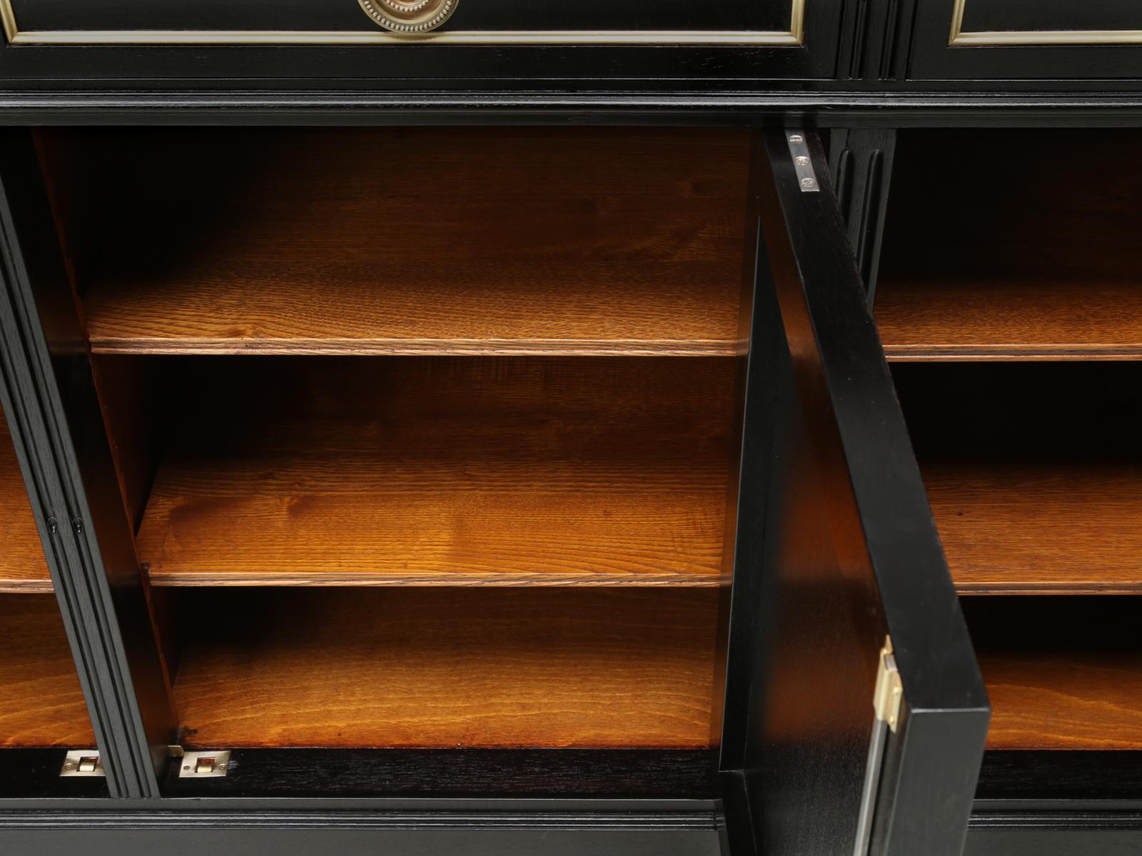 French Louis XVI Maison Jansen Inspired Buffet, Restored in an Ebonized Finish 12