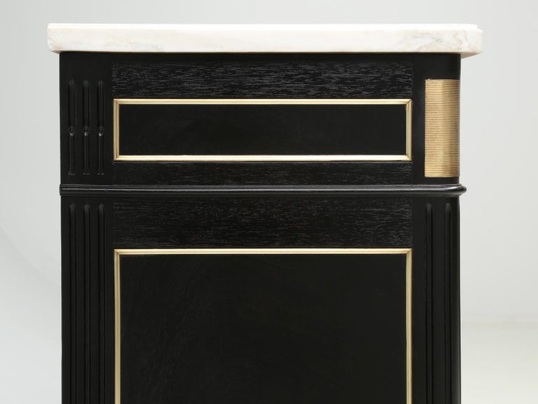 French Louis XVI Maison Jansen Inspired Buffet, Restored in an Ebonized Finish In Good Condition In Chicago, IL