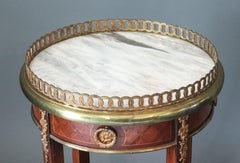 French Louis XVI Manner Gilt Bronze Mounted Gueridon Side Table