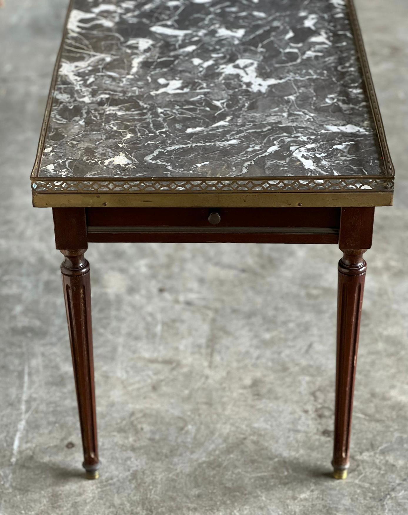 French Louis XVI Marble Top Coffee Table 2