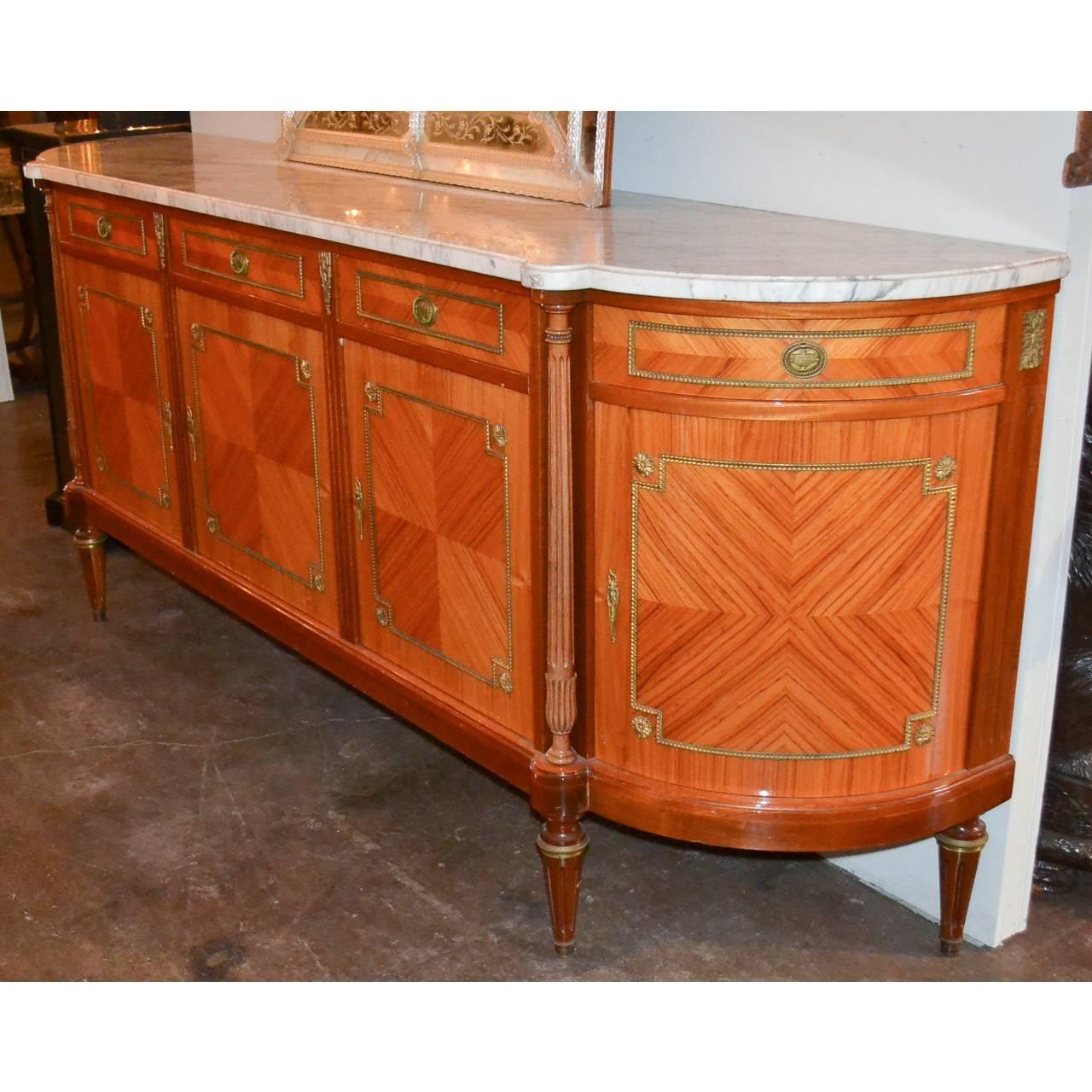 french marble top sideboard