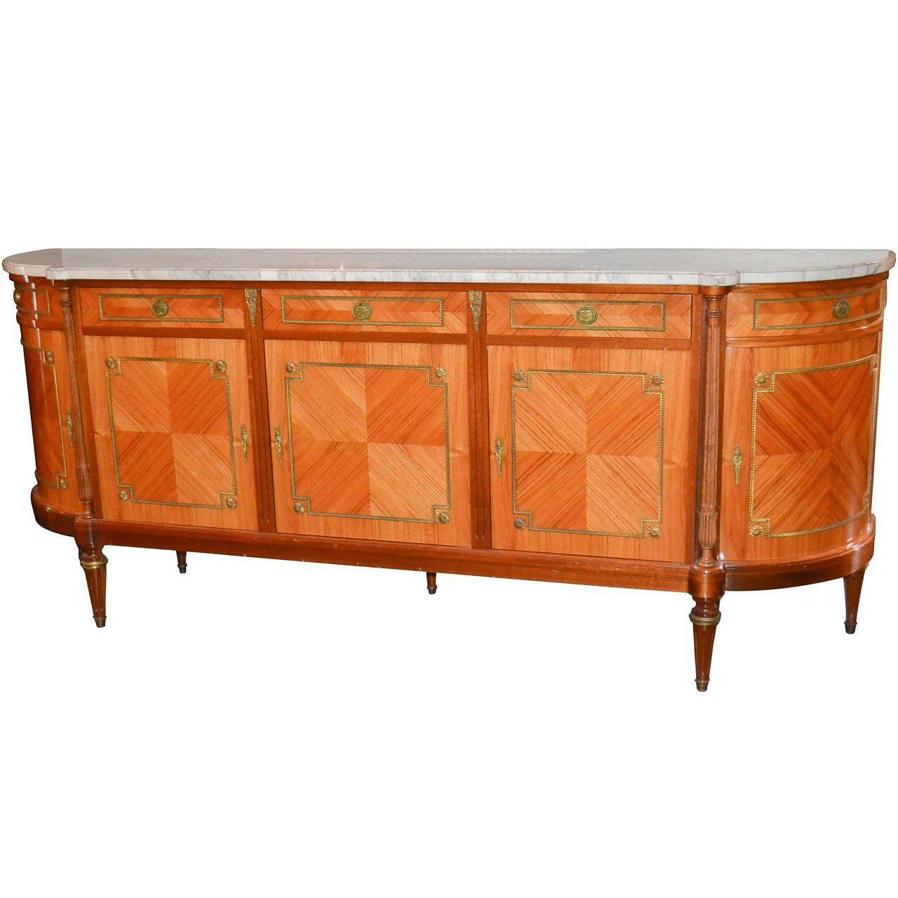 French Louis XVI Marble-Top Sideboard